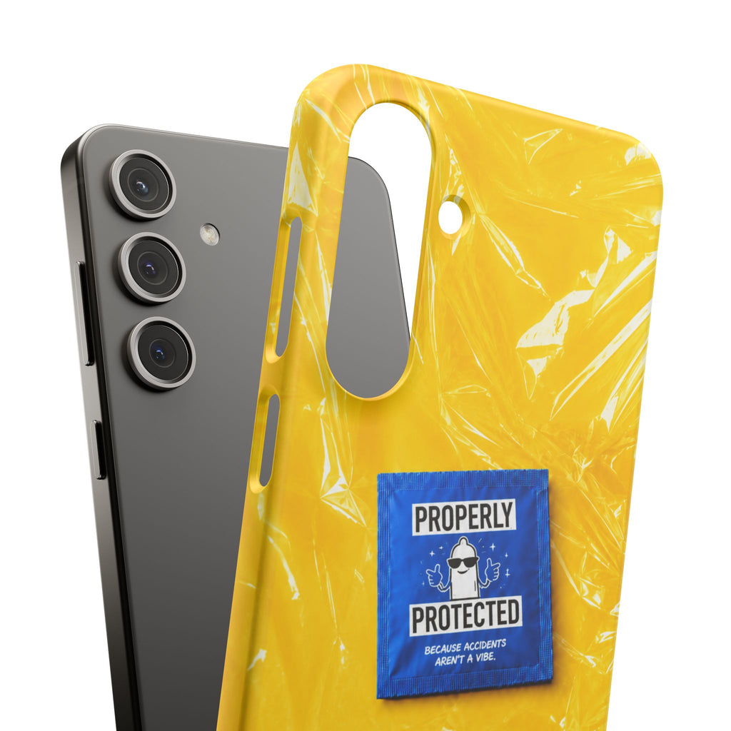 "Properly Protected" Graphic Snap Phone Case