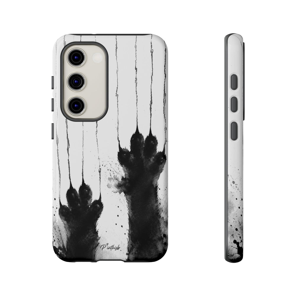 Black Ink Paw Print Tough Case