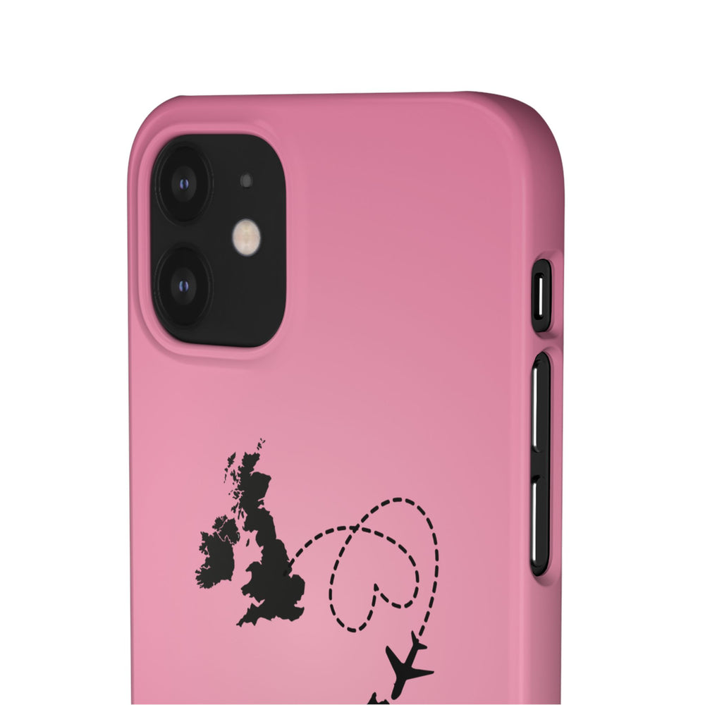 UK to Albania Pink Snap Phone Case