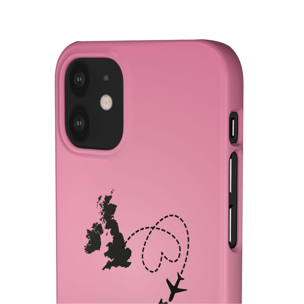 UK to Albania Pink Snap Phone Case