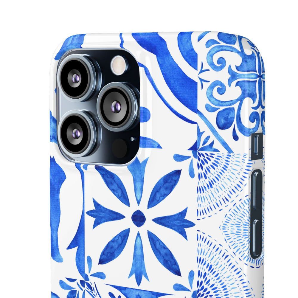 Blue Tile Pattern Snap Phone Case