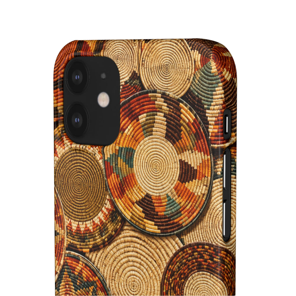 Bohemian Woven Basket Pattern Snap Case