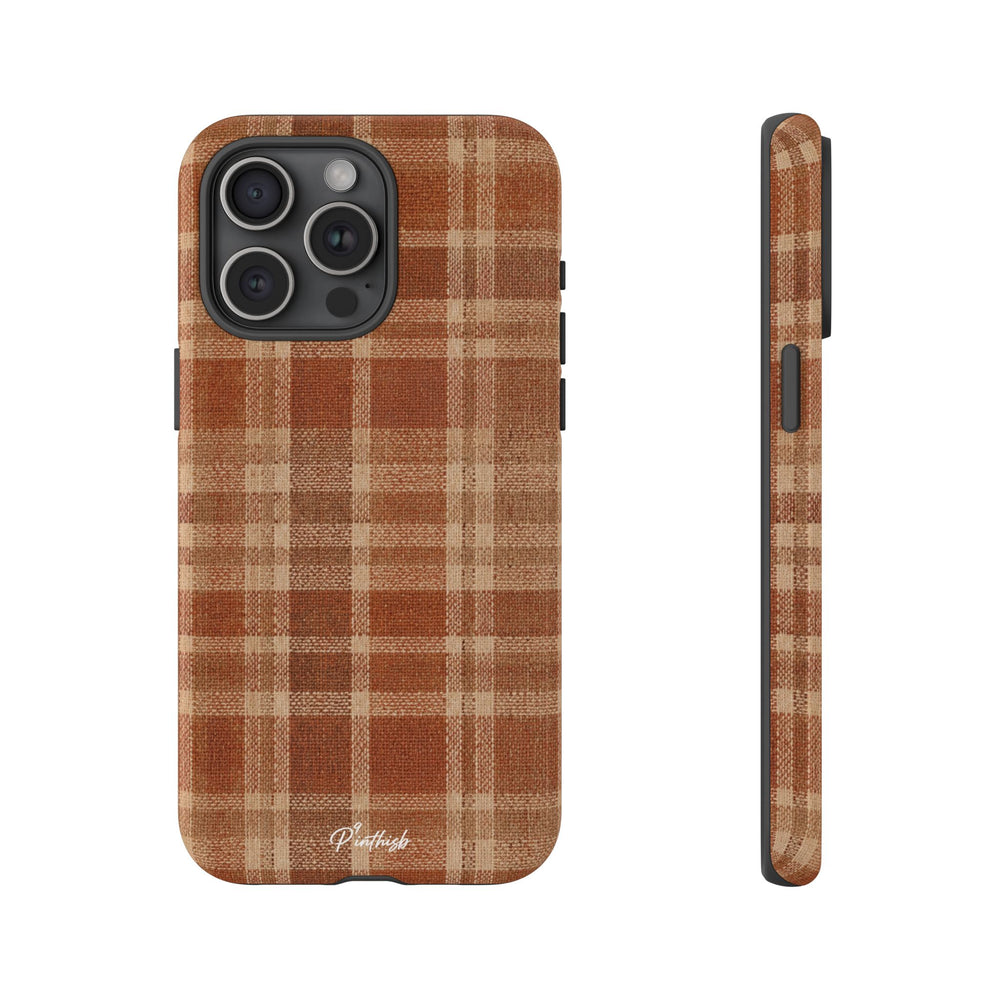 Rustic Brown Cozy Plaid Tough Case