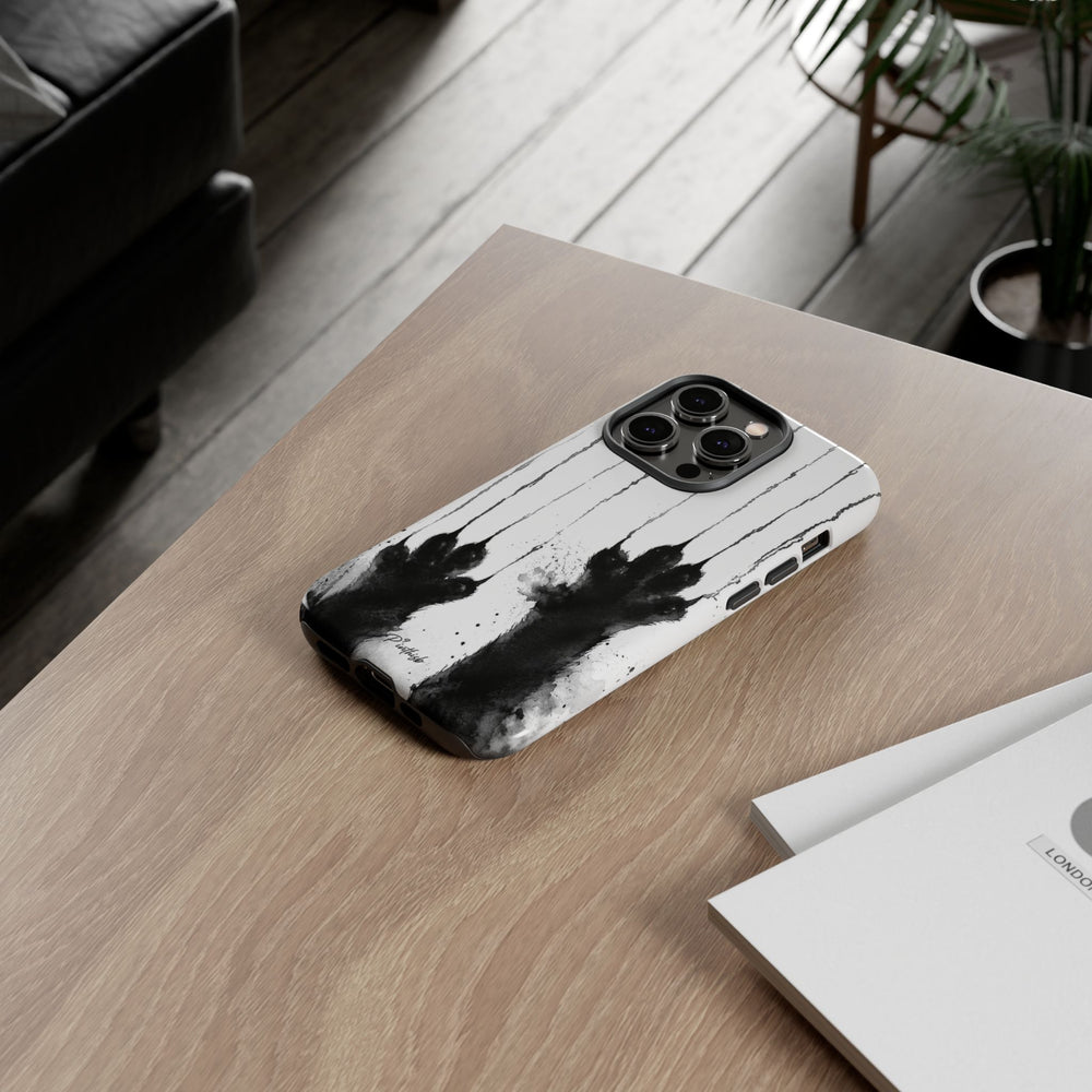 Black Ink Paw Print Tough Case