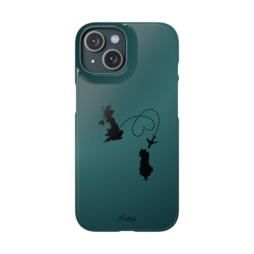Copy of UK to Albania Pink Snap Phone Case