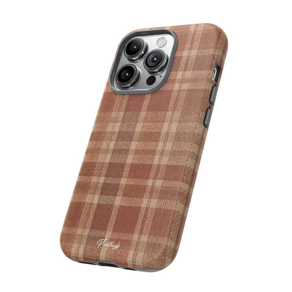 Rustic Brown Cozy Plaid Tough Case