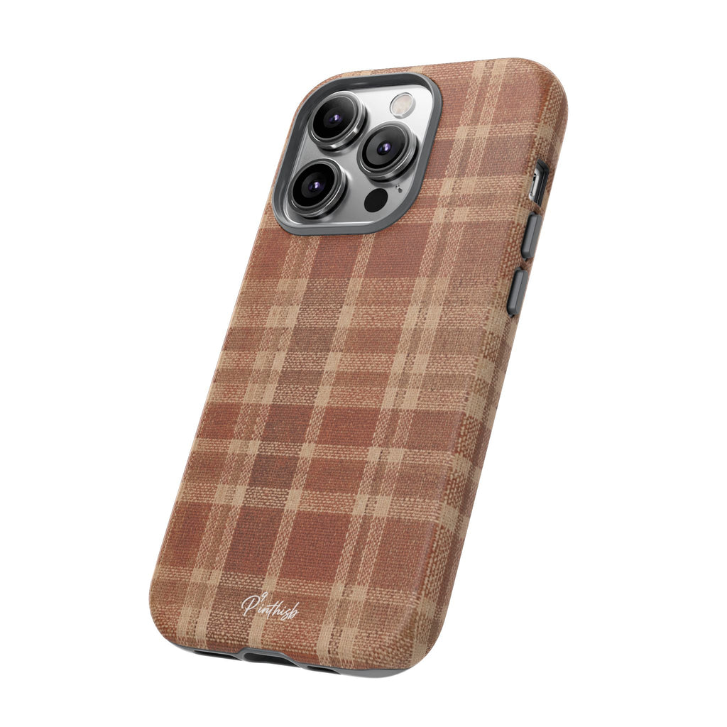 Rustic Brown Cozy Plaid Tough Case