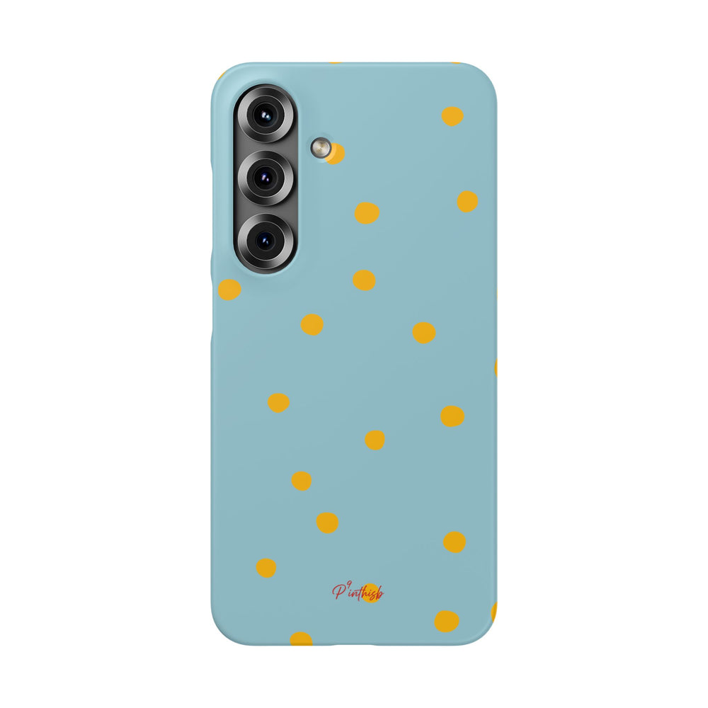 Blue & Yellow Polka Dot Snap Phone Case