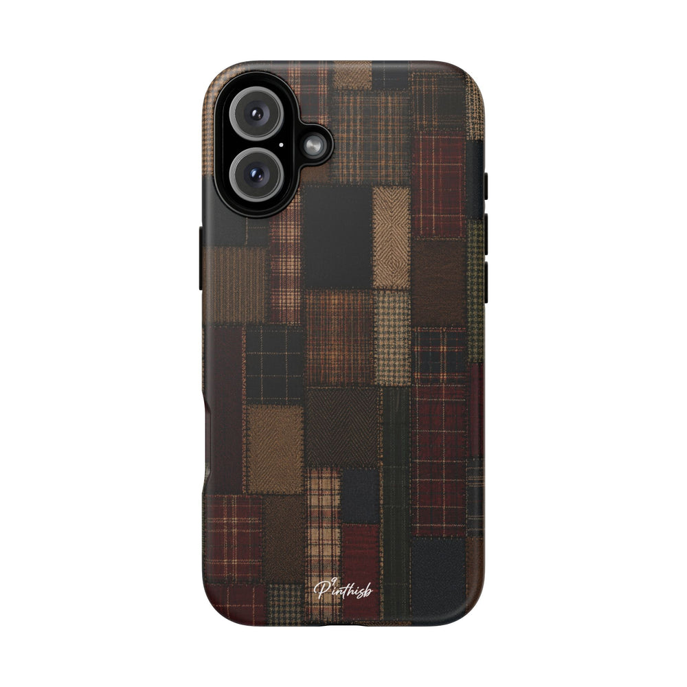 Plaid Patchwork Tough Phone Case