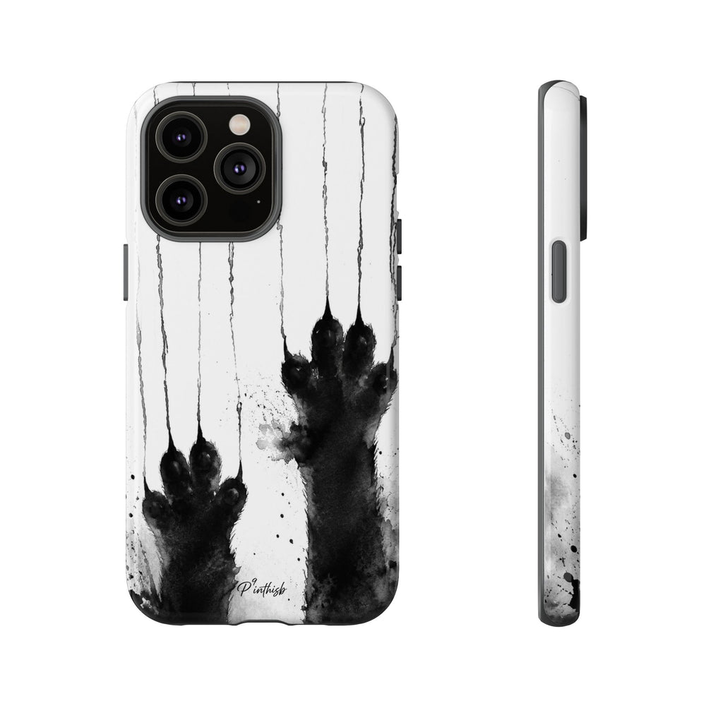 Black Ink Paw Print Tough Case
