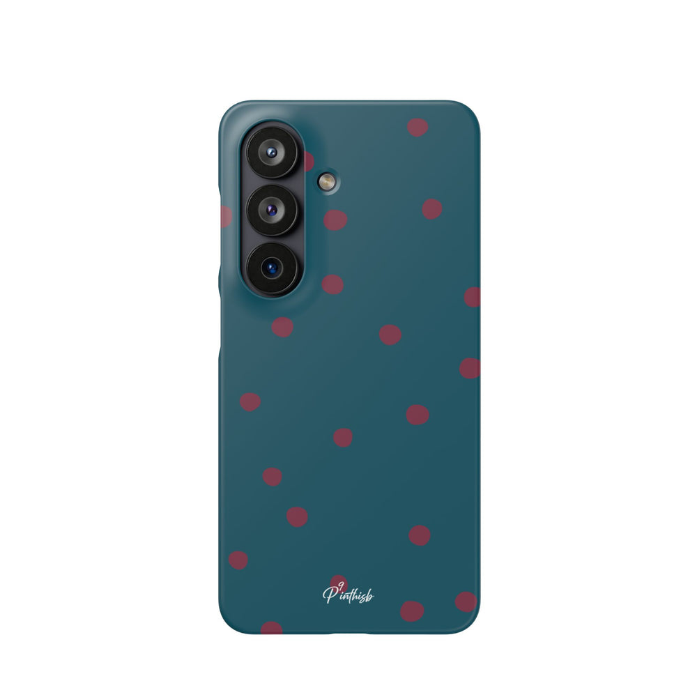 Teal & Burgundy Polka Dot Snap Phone Case