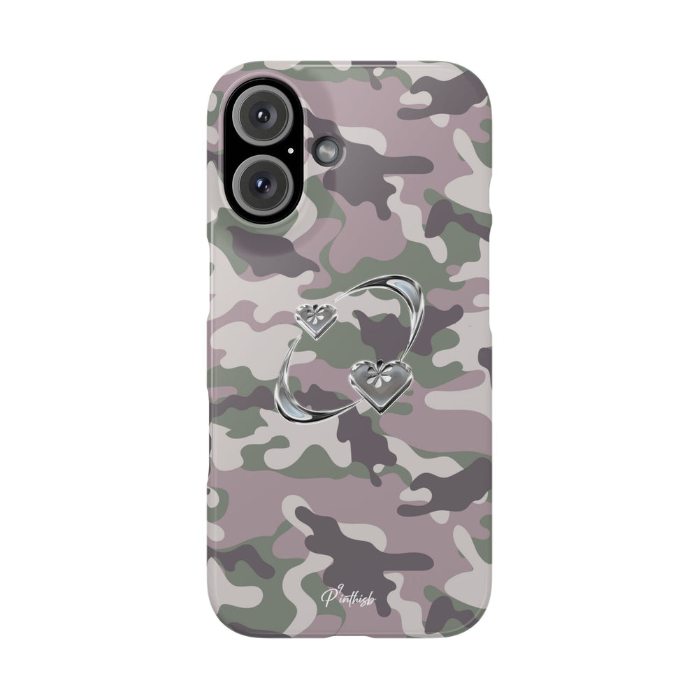 Camouflage Heart Snap Phone Case