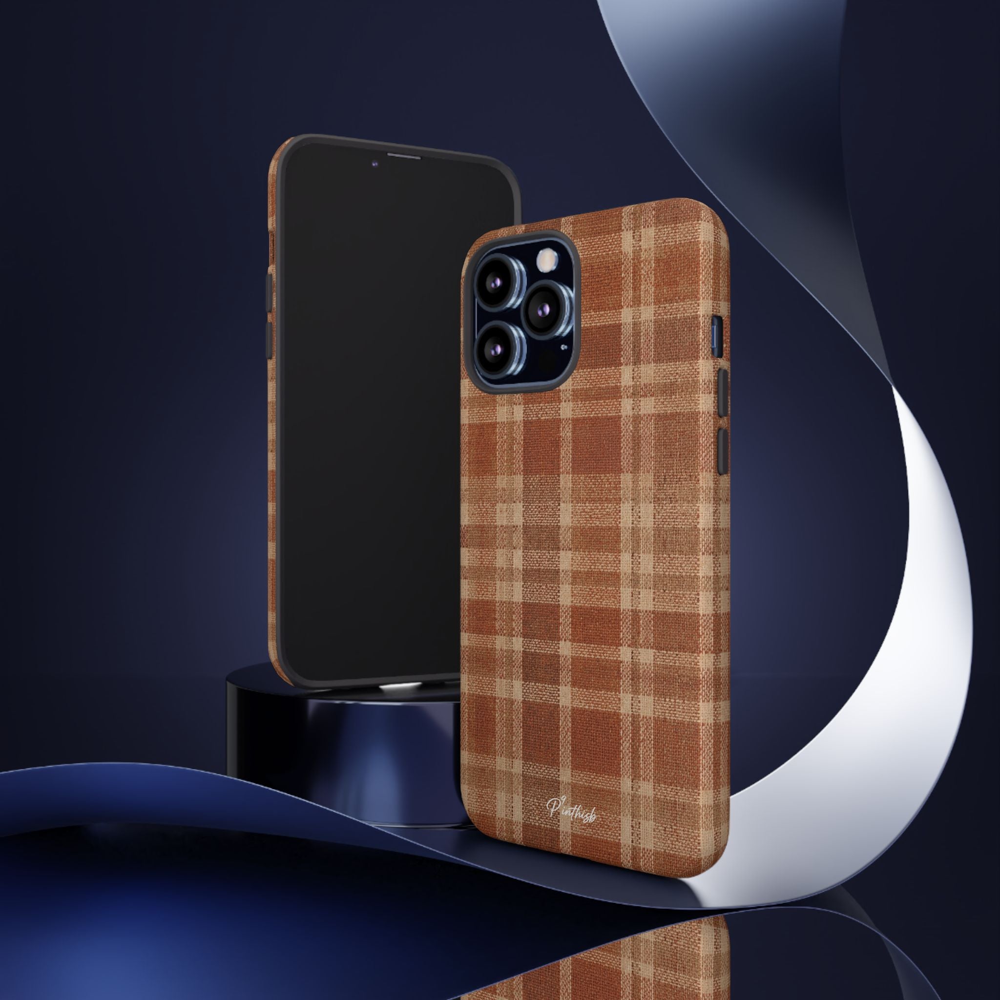 Rustic Brown Cozy Plaid Tough Case