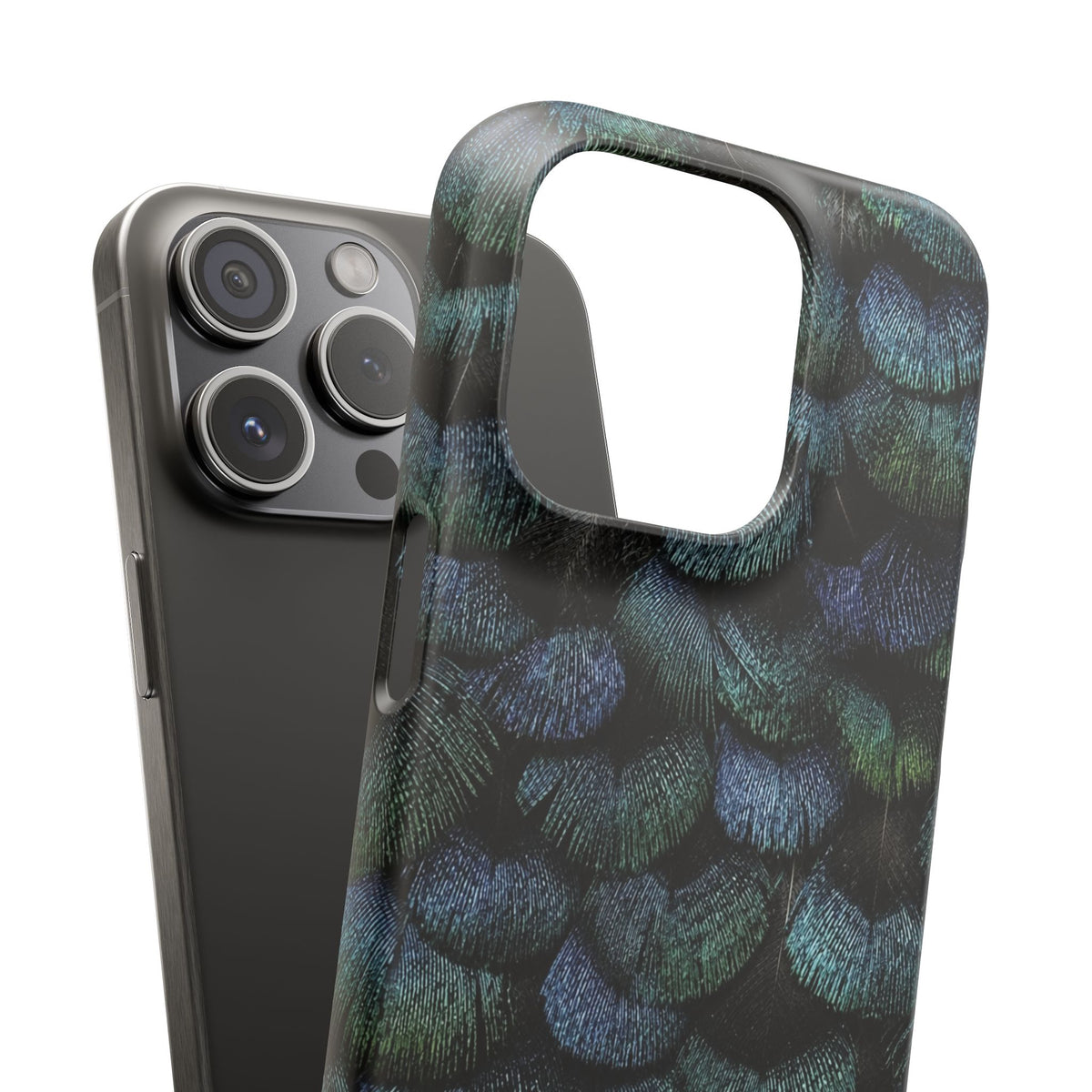 Iridescent Feather Snap Case