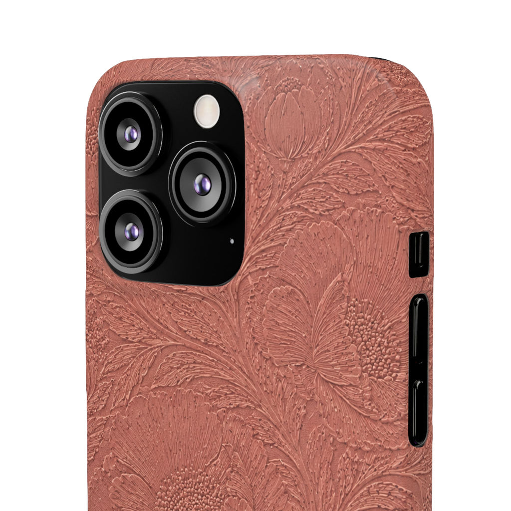 Embossed Floral Snap Case