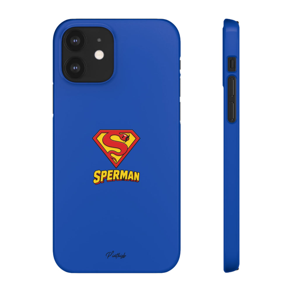 "SPERMAN" Parody Logo Snap Phone Case