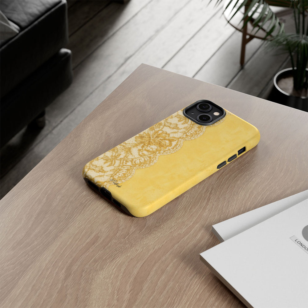Yellow Vintage Lace Tough Case
