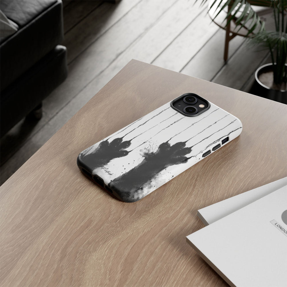 Black Ink Paw Print Tough Case