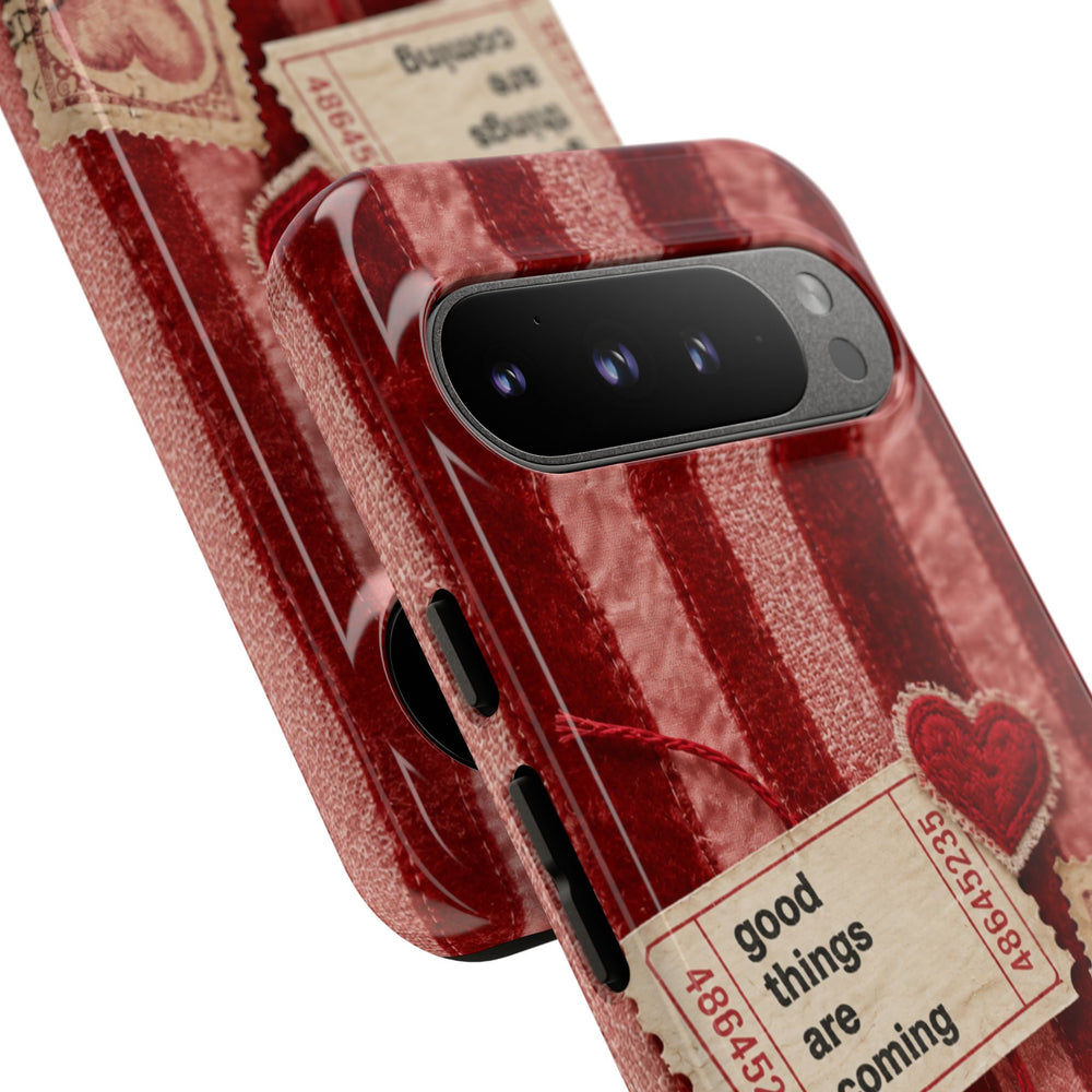“Good Things Are Coming” Red Phone Case