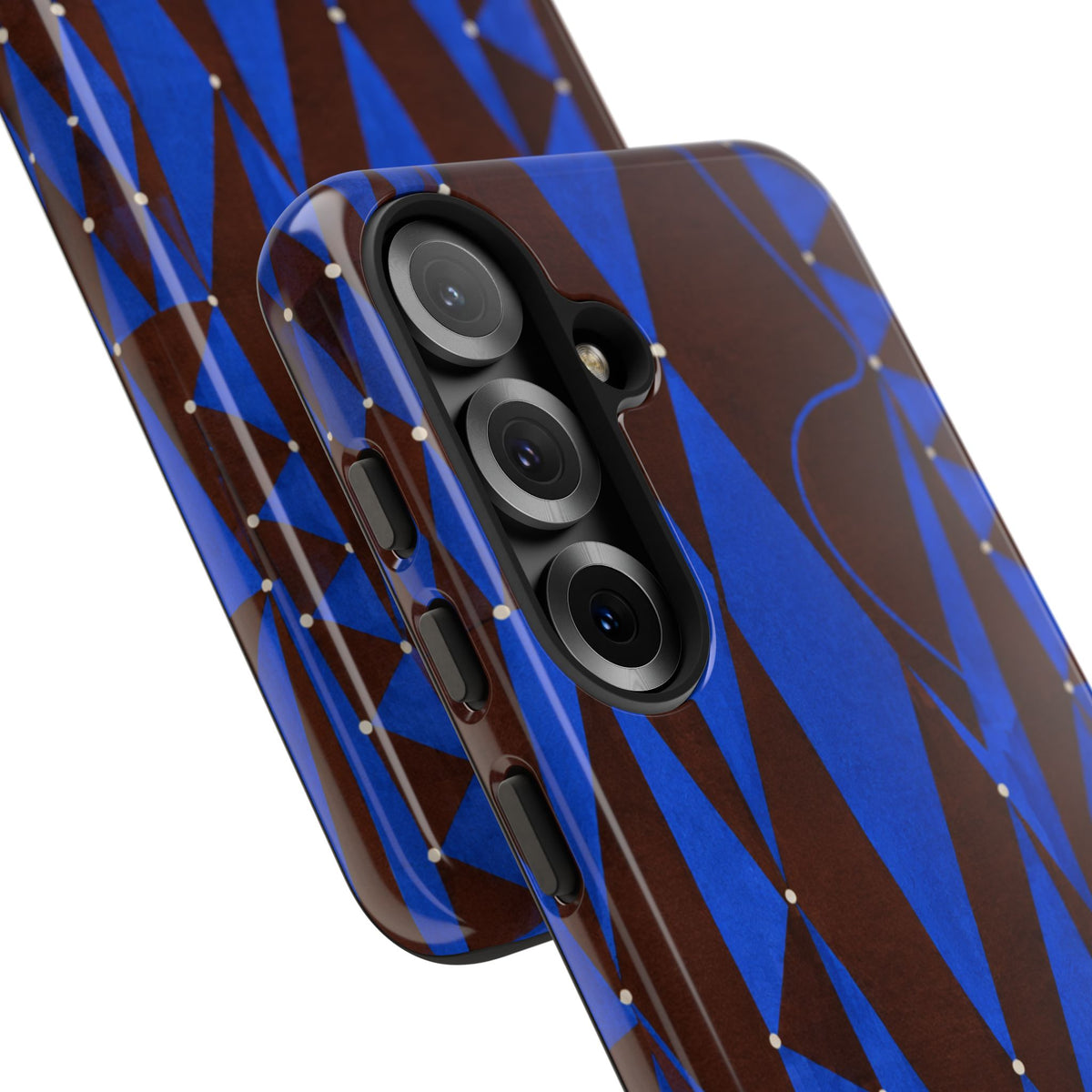 Geometric Blue Diamond Tough Phone Case