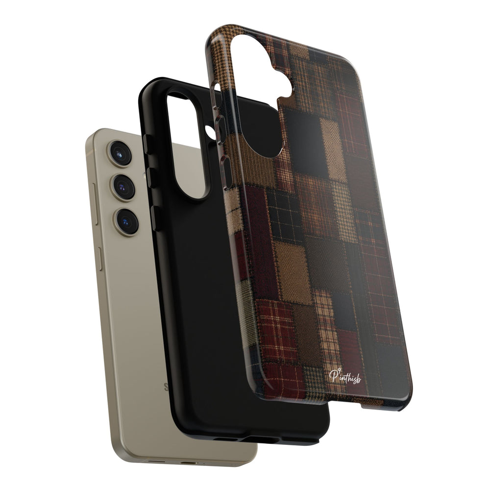 Plaid Patchwork Tough Phone Case