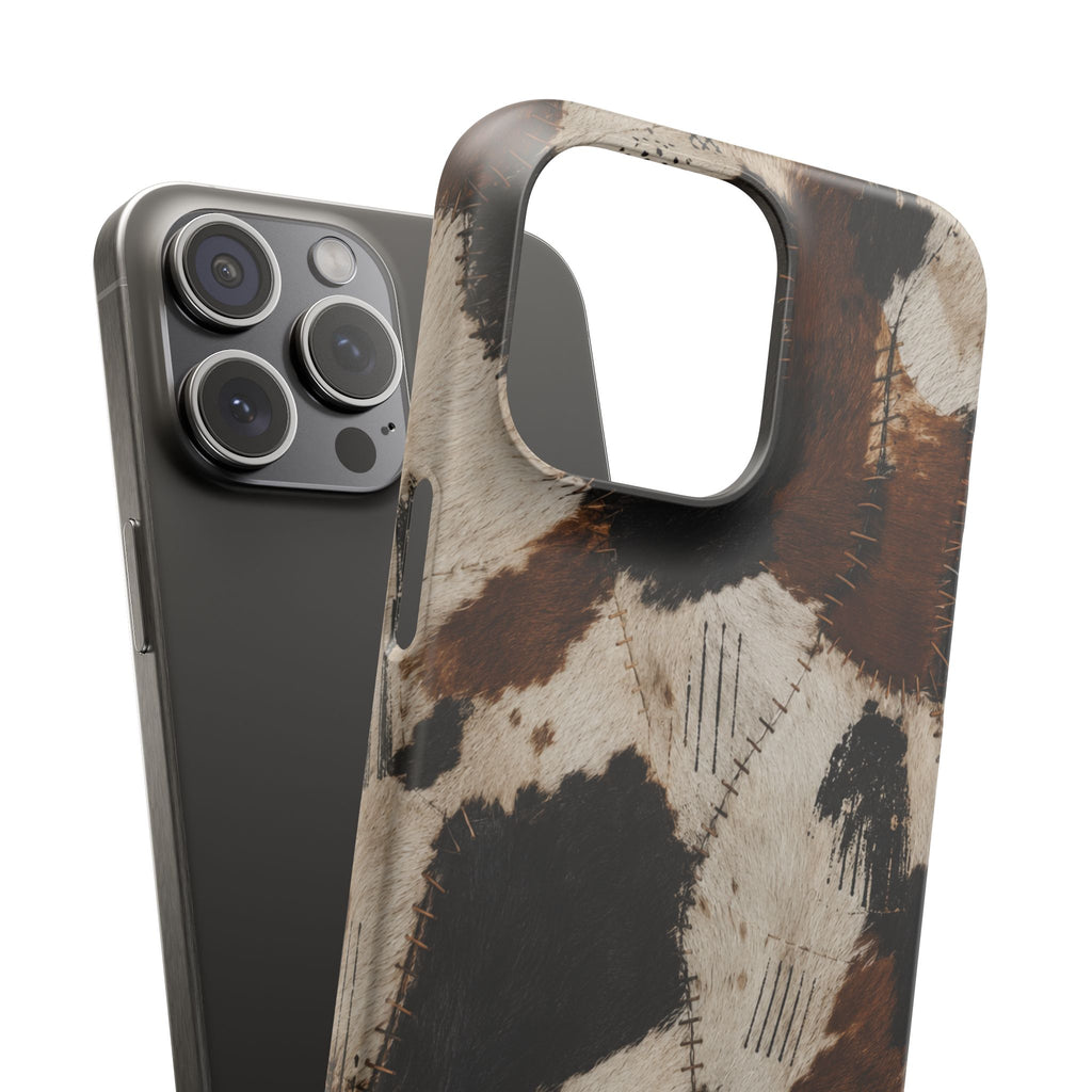 Brown & Black Animal Print Snap Case