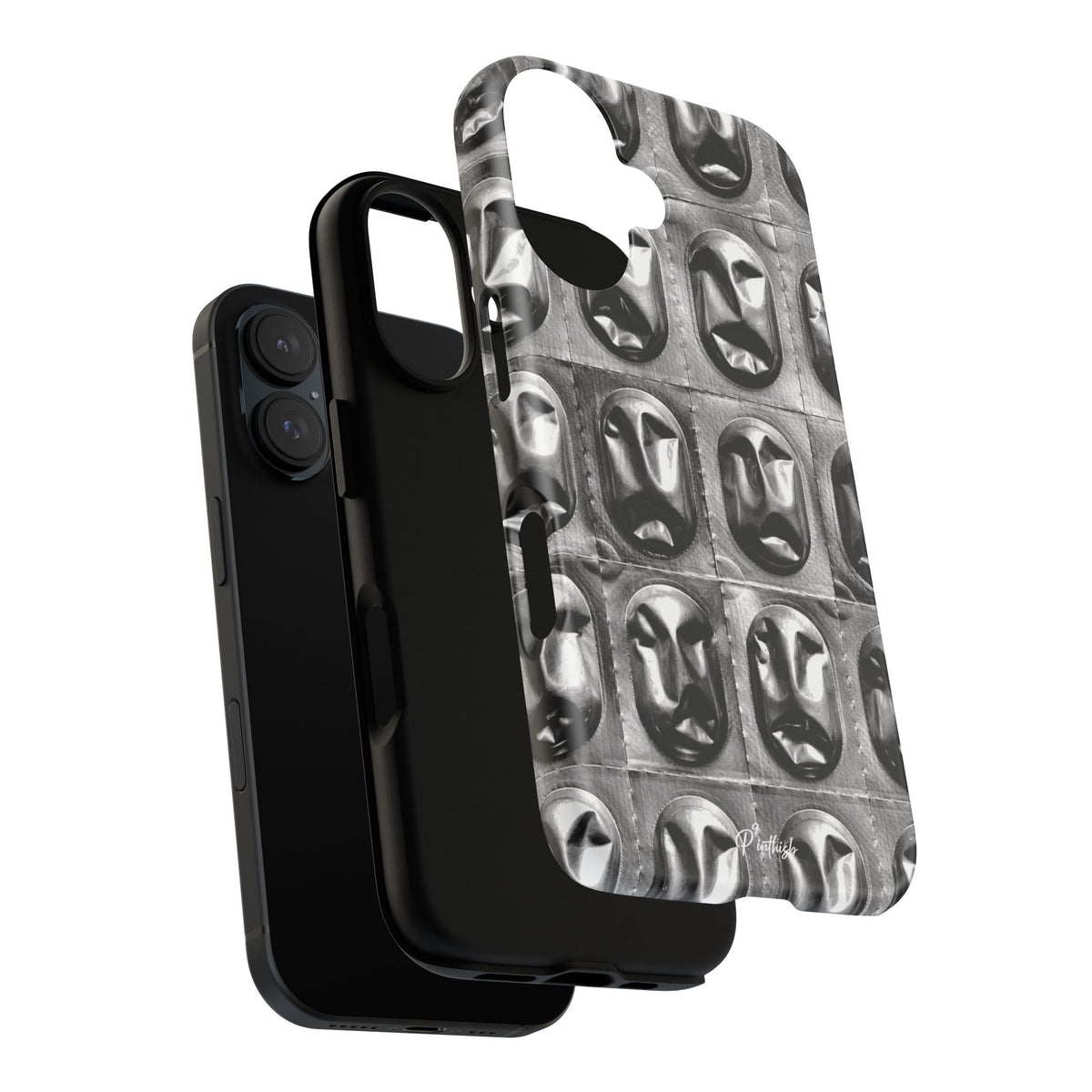 Metallic Mask Grid Tough Case