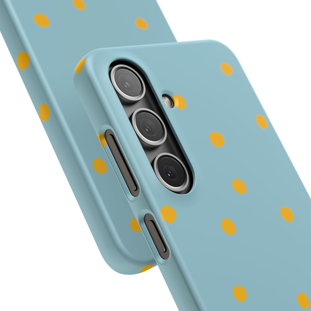 Blue & Yellow Polka Dot Snap Phone Case