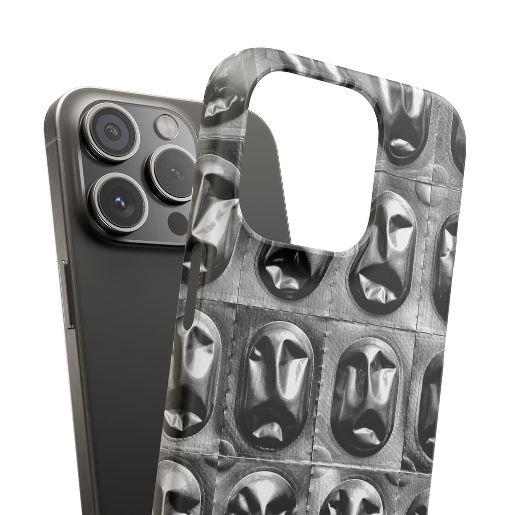 Metallic Mask Grid Snap Case