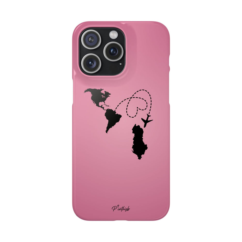 America to Albania Pink Snap Phone Case