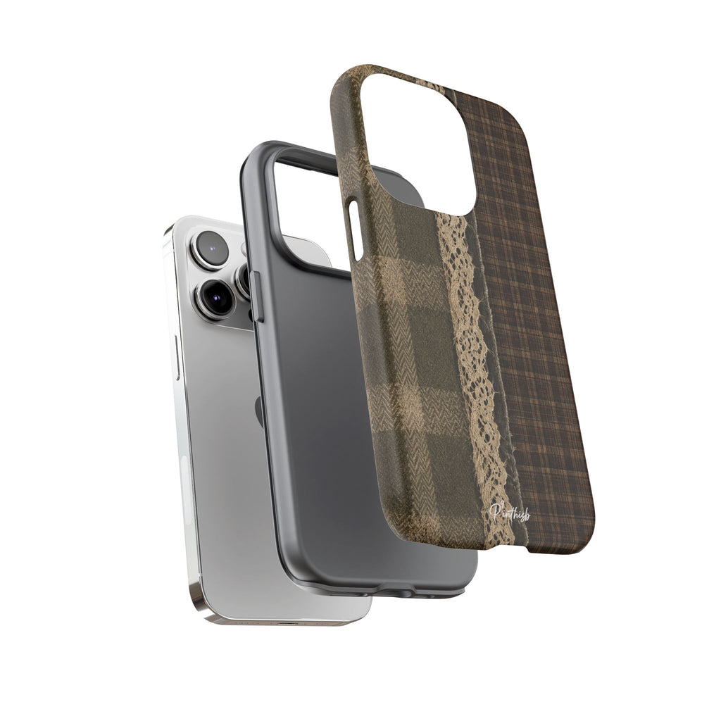 Plaid Lace Tough Phone Case