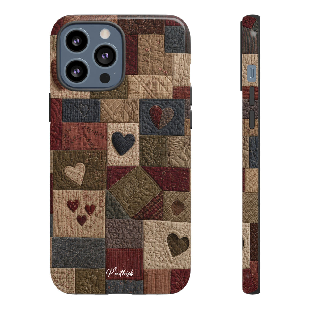 Patchwork Hearts Phone Case
