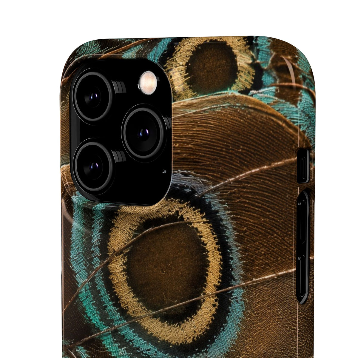 Peacock Feather Pattern Snap Case