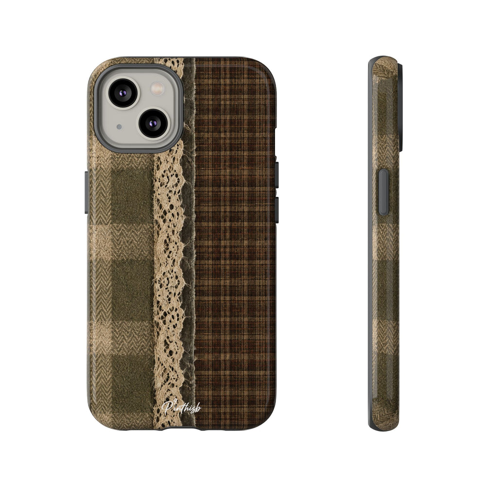 Plaid Lace Tough Phone Case