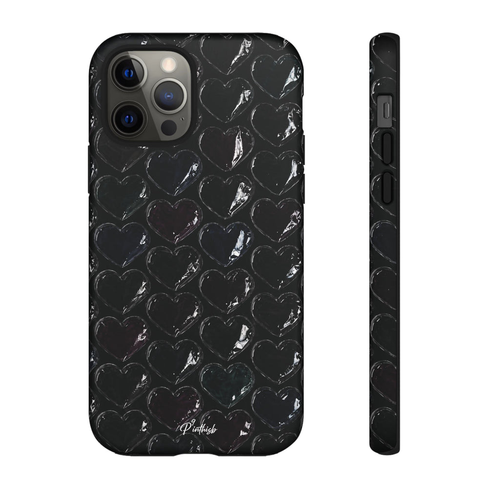 Black Pop Hearts Tough Case