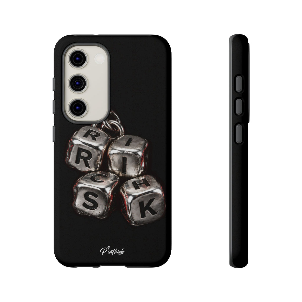 Metallic Dice 'RISK' Phone Case