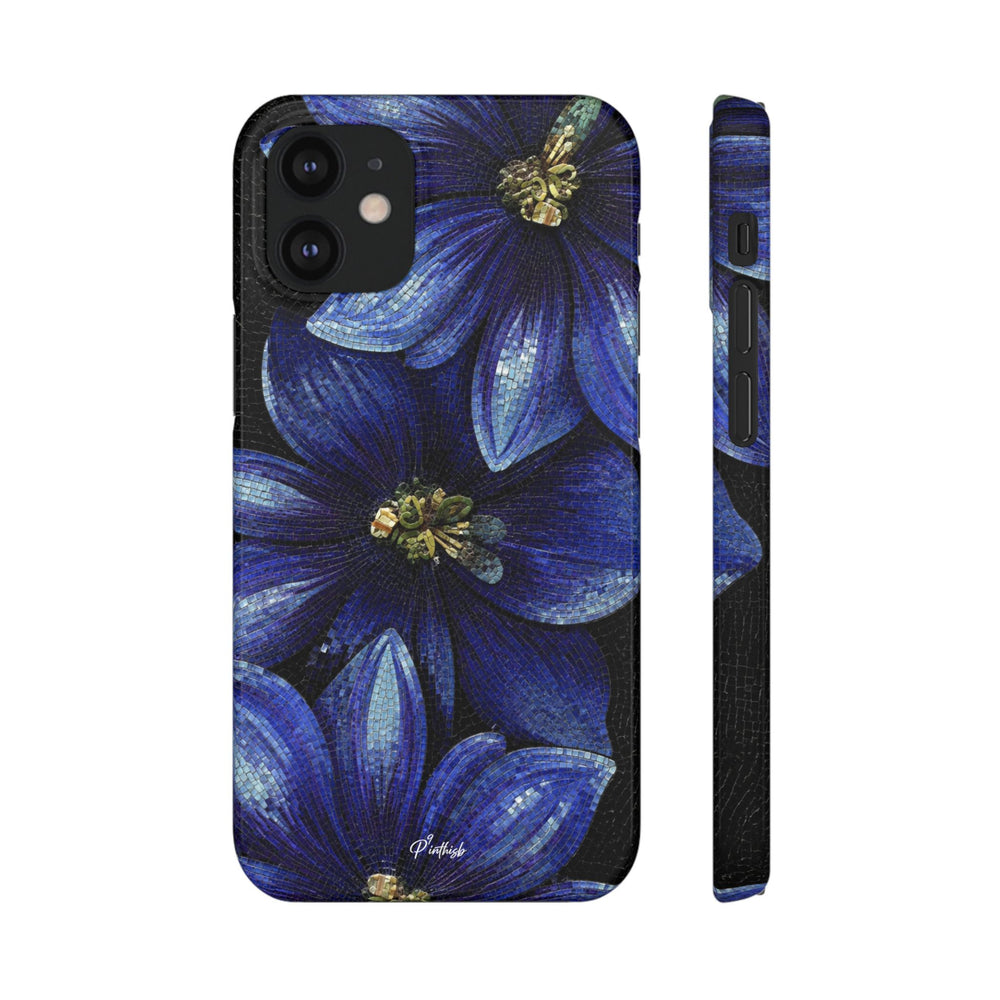 Blue Floral Snap Case