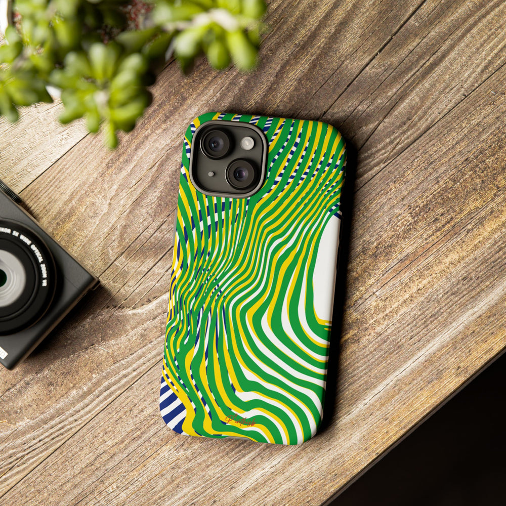 Abstract Green Wave Phone Case