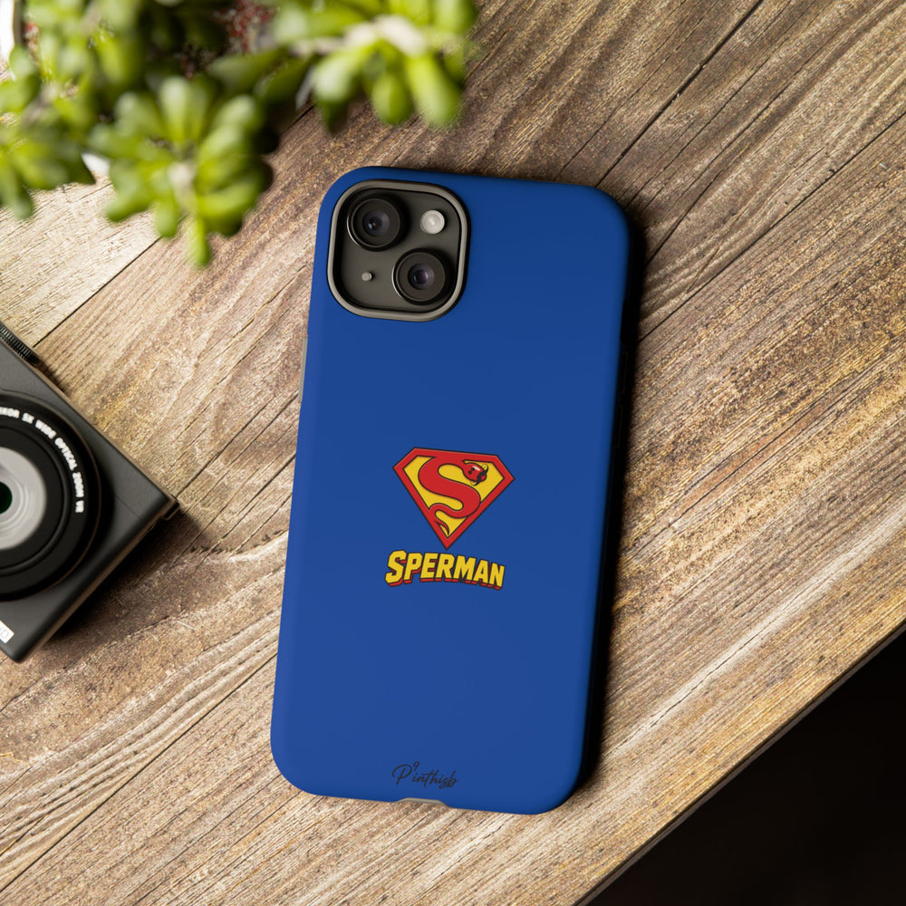 "SPERMAN" Parody Logo Tough Phone Case