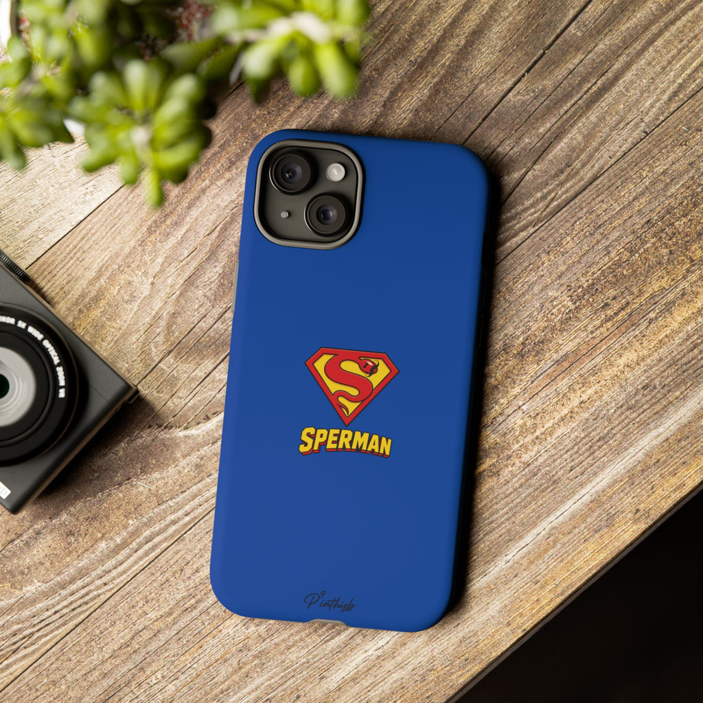 "SPERMAN" Parody Logo Tough Phone Case