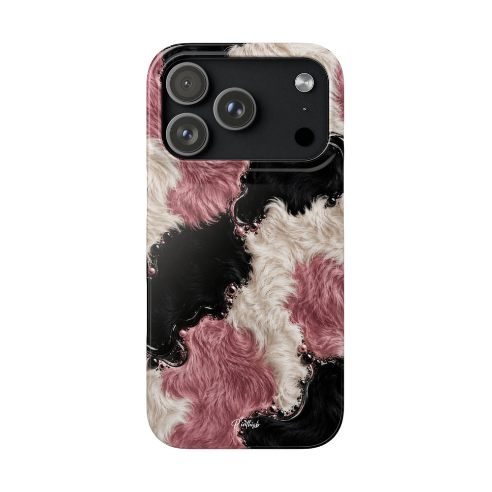 Cow Print Swirl Snap Case