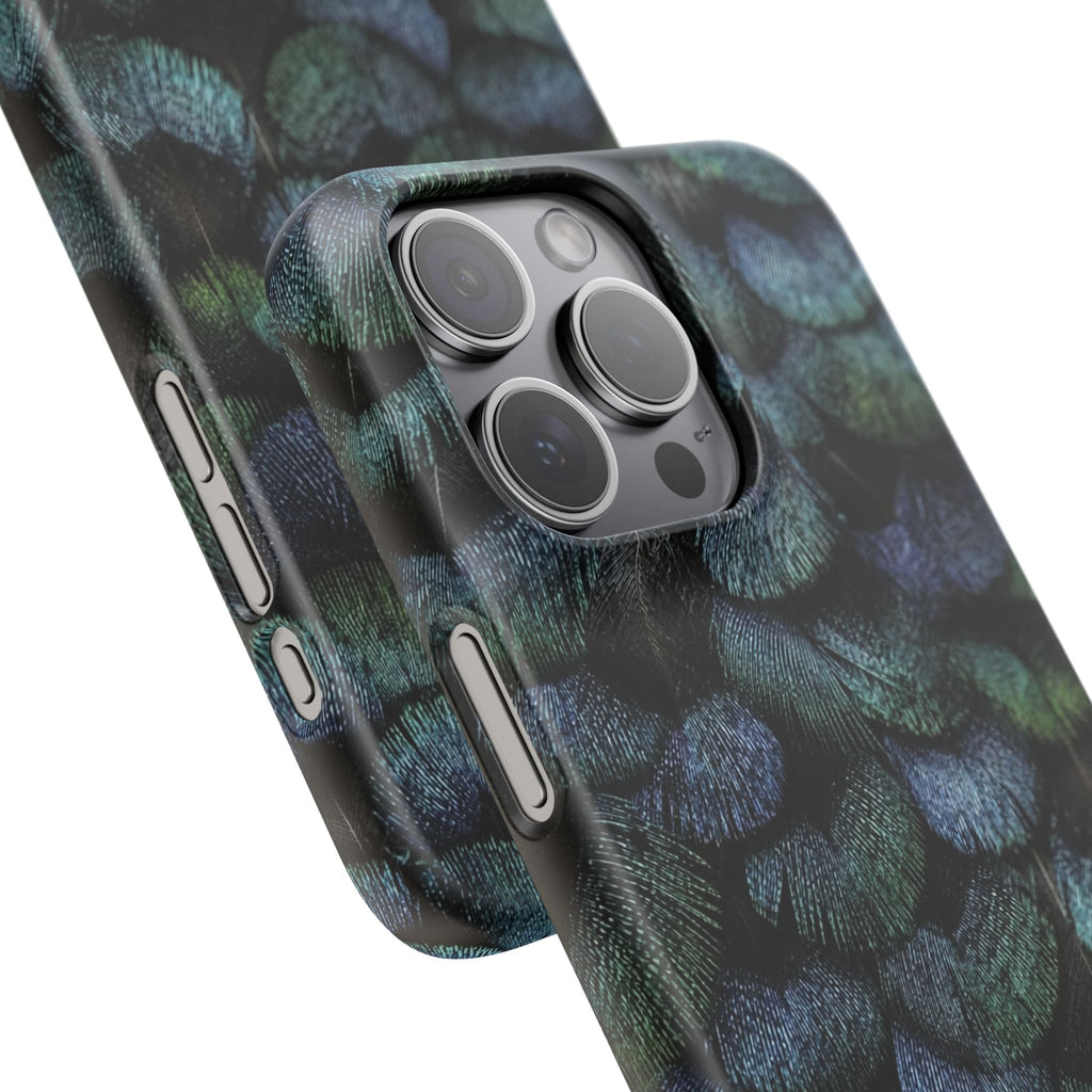 Iridescent Feather Snap Case
