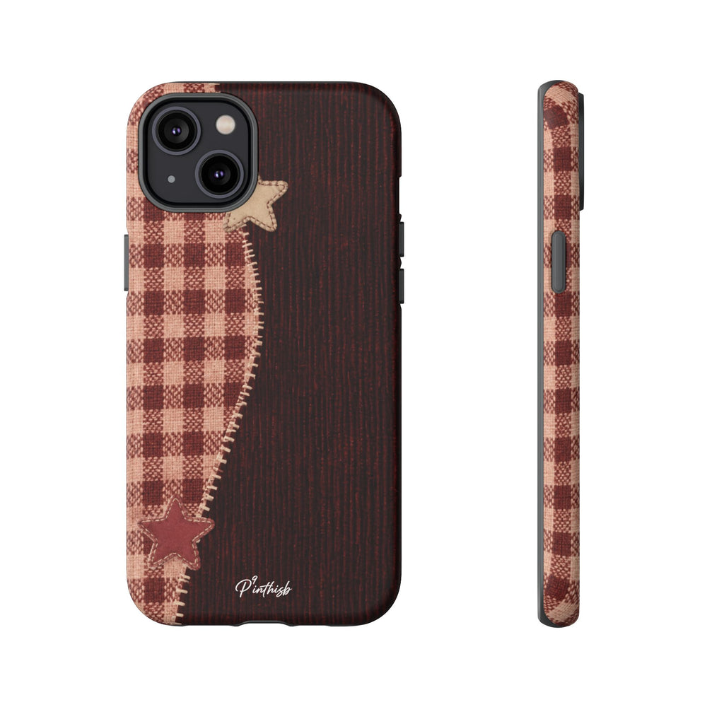 Rustic Plaid Stars Phone Case
