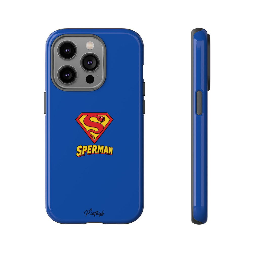 "SPERMAN" Parody Logo Tough Phone Case
