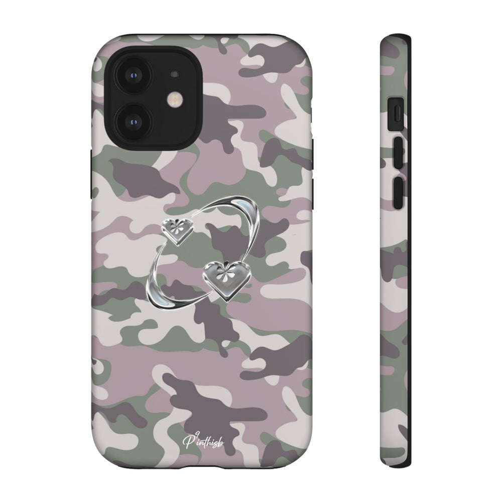 Camouflage Heart Tough Phone Case