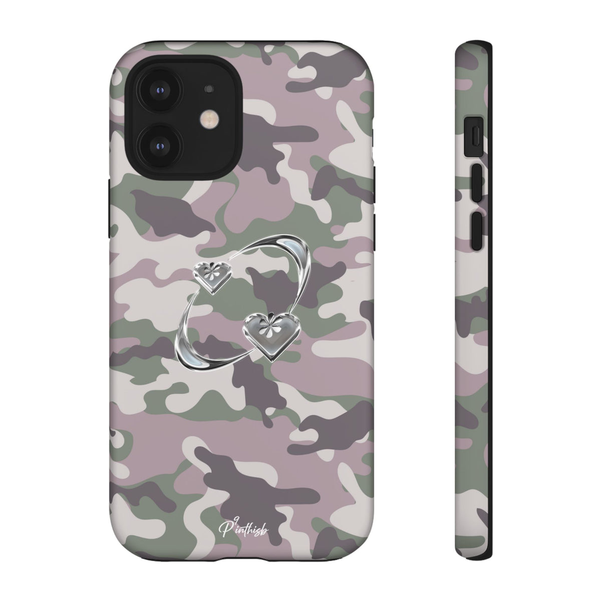 Camouflage Heart Tough Phone Case