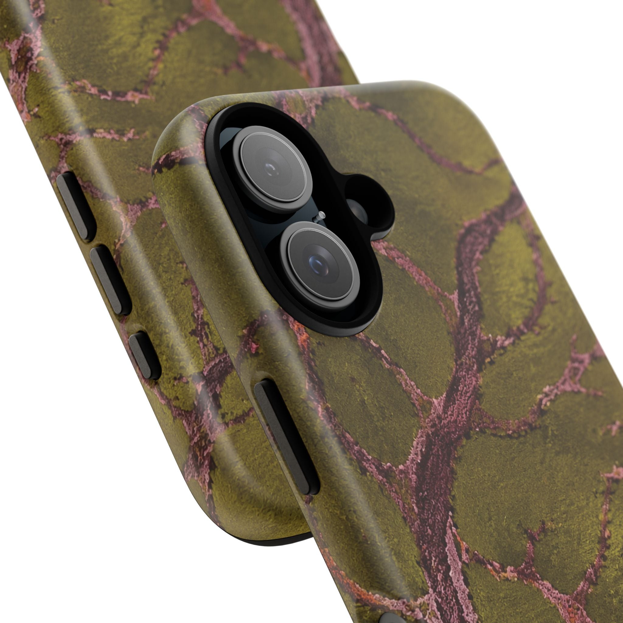 Olive & Rose Gold Tree Pattern Phone Case