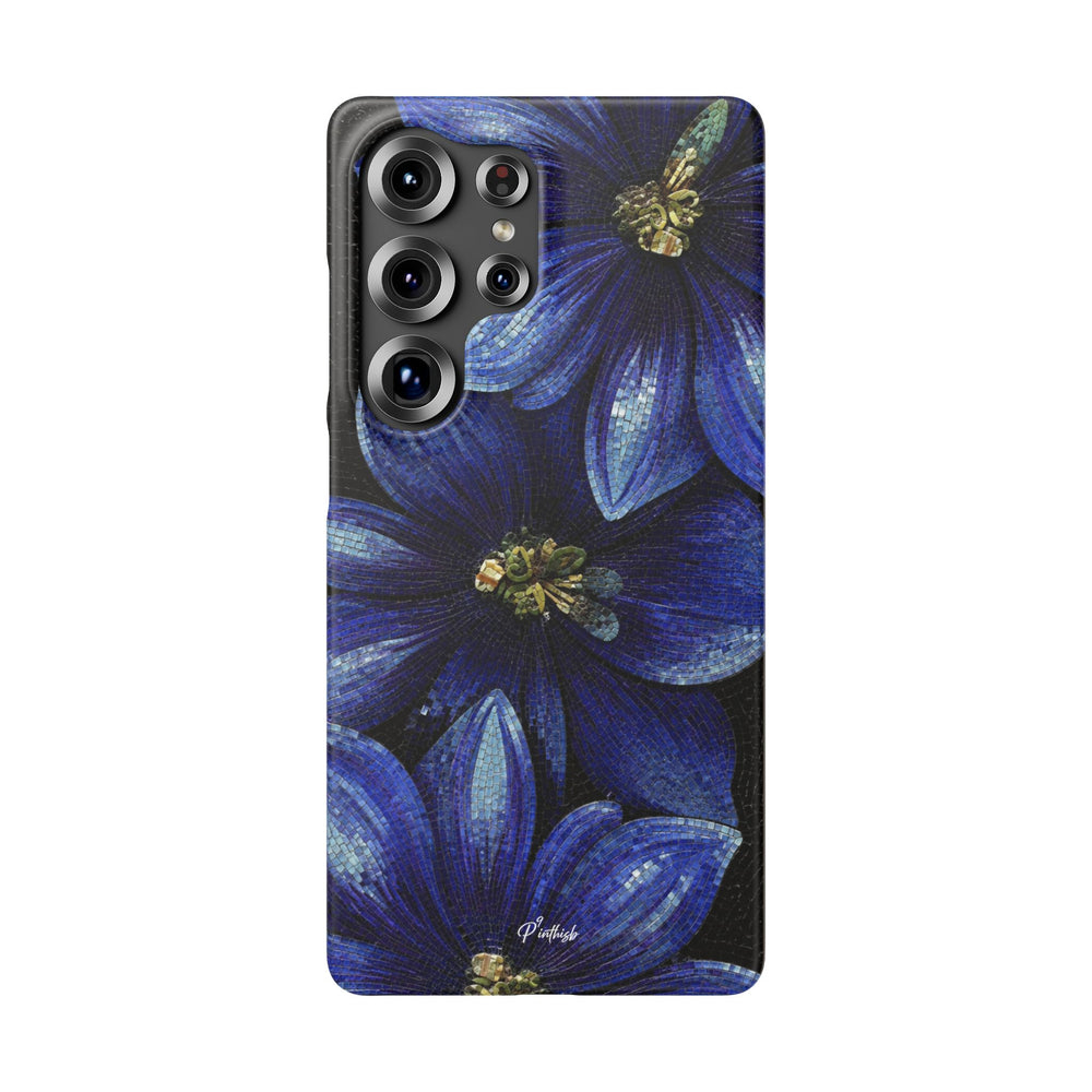 Blue Floral Snap Case