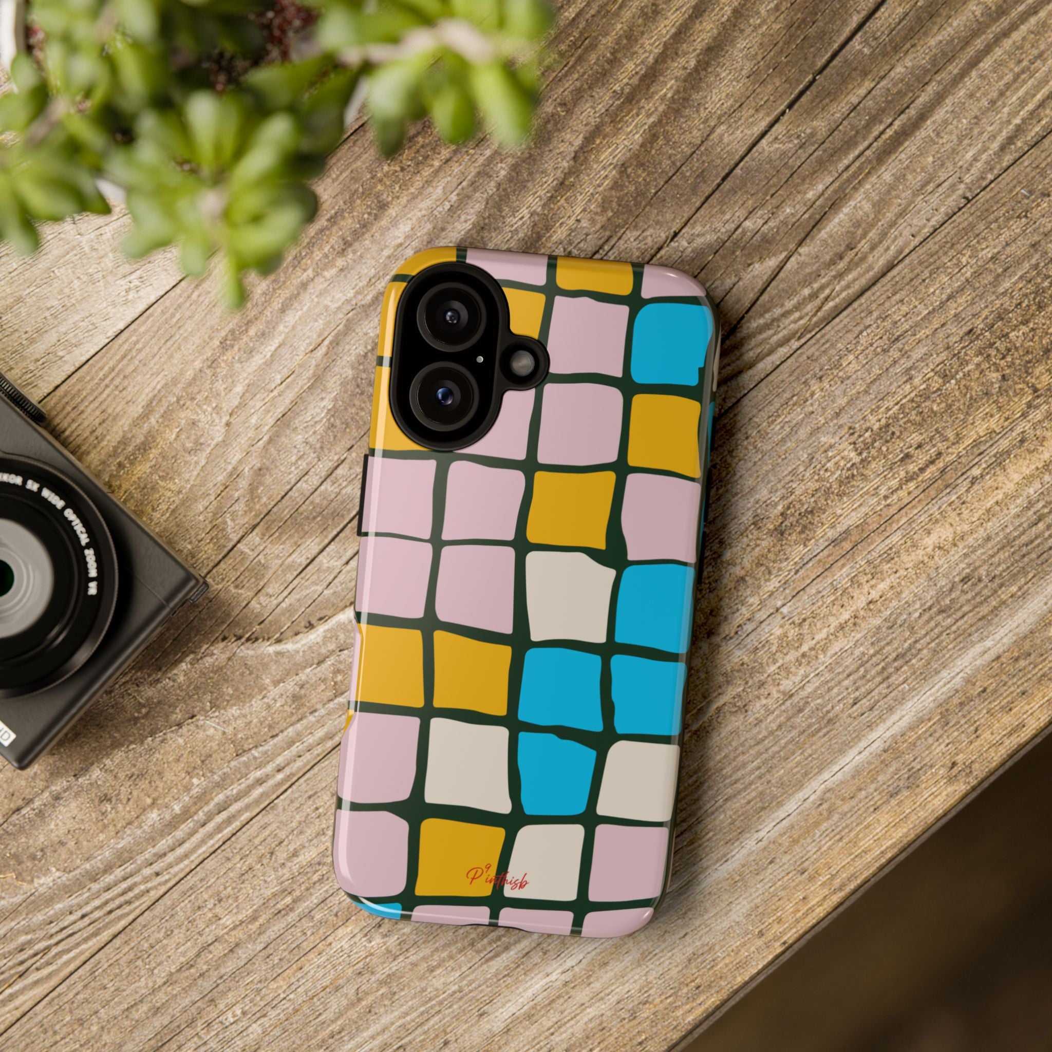 Color Grid Tough Phone Case