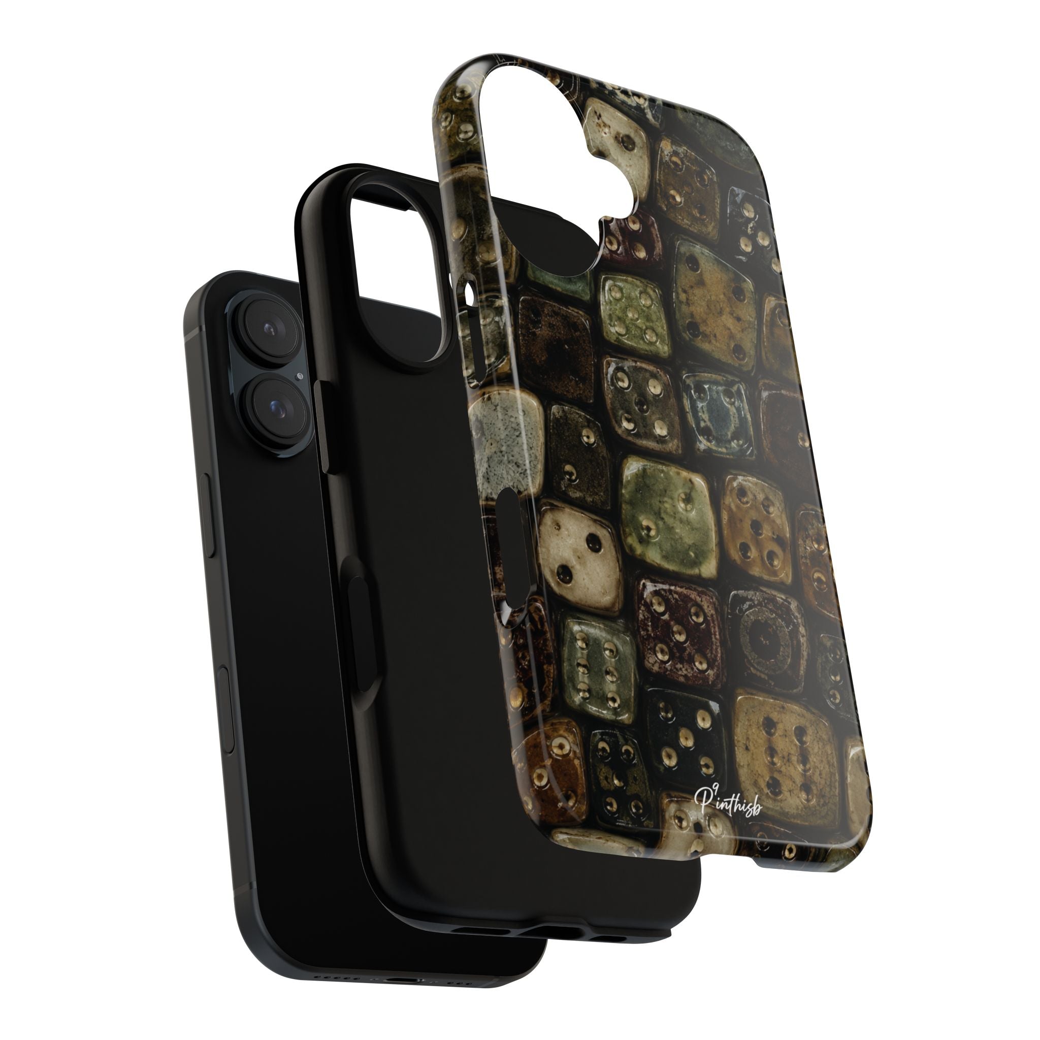 Vintage Dice Tile Phone Case